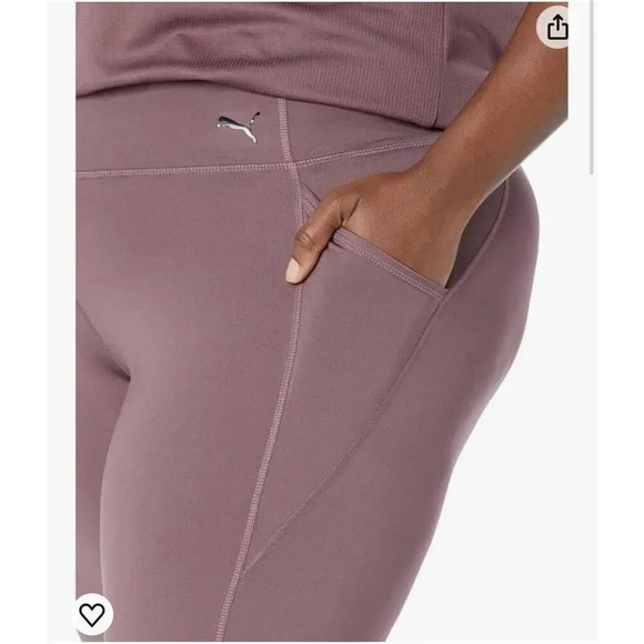Puma Women’s Train Forever 7/8 Tight Training Leggings Dusty Plum Size 3X NWT - Picture 3 of 16